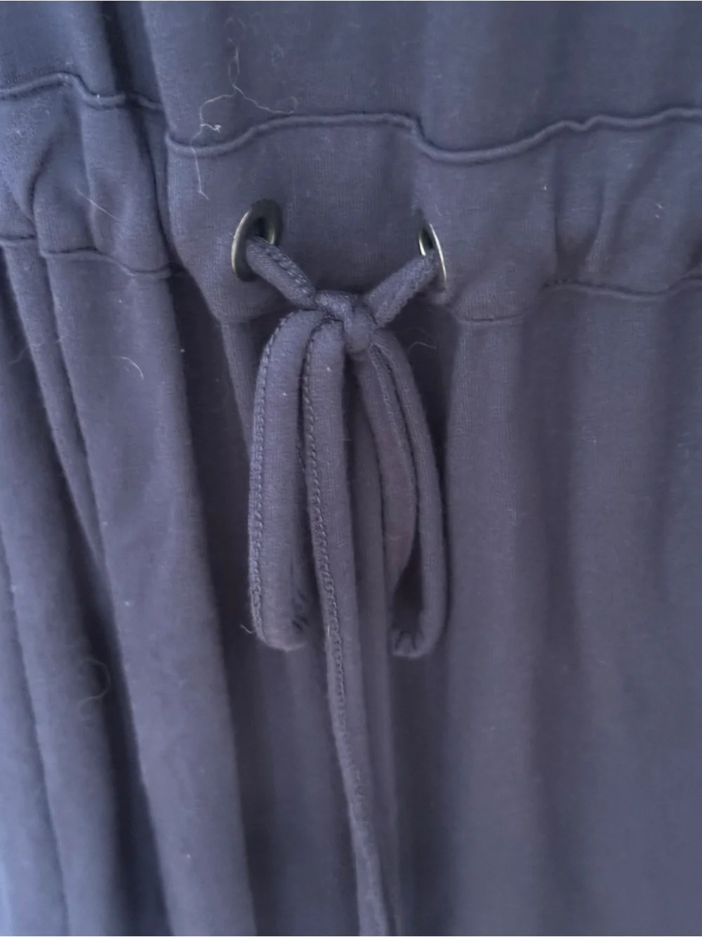 CAbi XL Recline Tee Shirt In Dark Sapphire. Back Tie. #4192. Rayon/Spandex